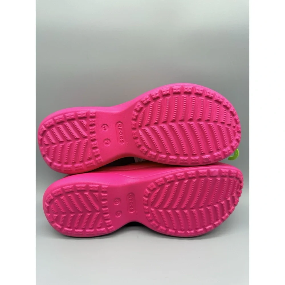 Crocs BAE Slides Slip On Platform Sandals Slide Dragon Fruit Pink Women's Size 9